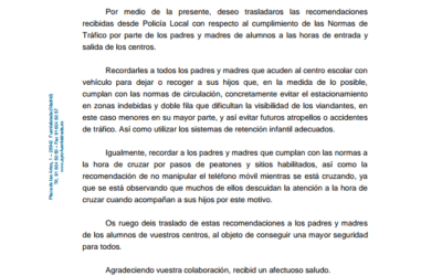 Recomendación policial.